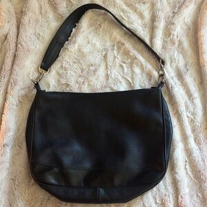 Longchamp Classic Black Leather Shoulder Bag